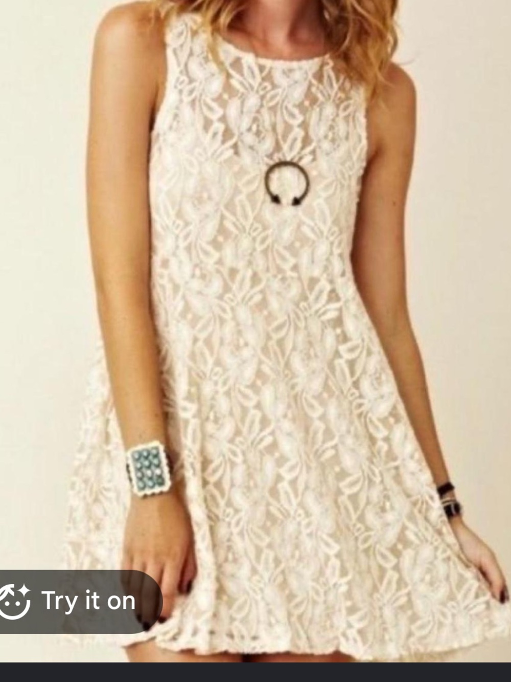 free people lace dress size s